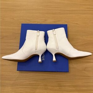 Stuart Weitzman MELENA 75mm heelWhite Ankle Booties size 6.5